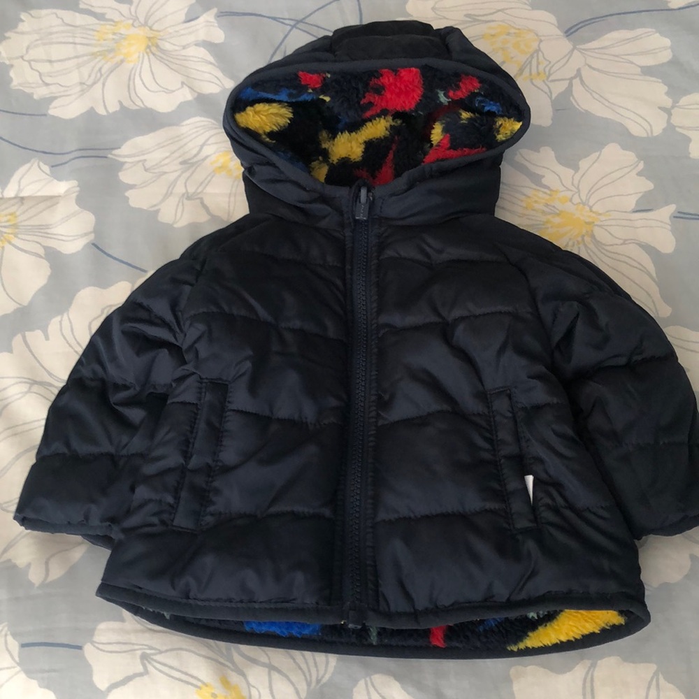 OLDNAVY REVERSIBLE PUFFER JACKET FOR BABY SIZE 3-6 Months - Picture 4 of 17